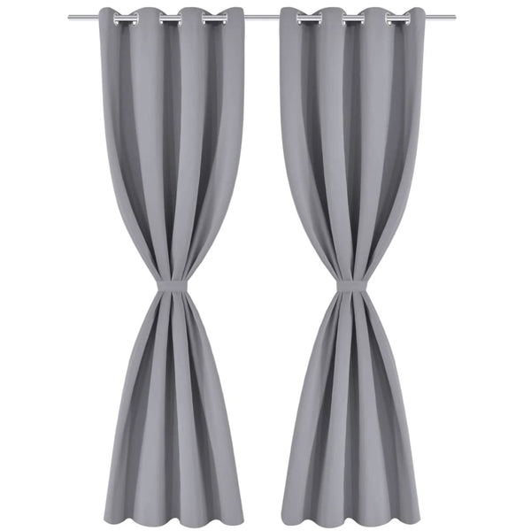 vidaXL Blackout Curtain with Metal Eyelets 270 x 245 cm Grey