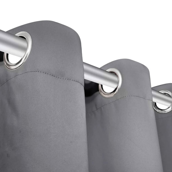 vidaXL Blackout Curtain with Metal Eyelets 270 x 245 cm Grey
