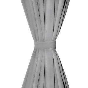 vidaXL Micro Satin Curtains 2 pcs. with Loops 140×175 cm Grey