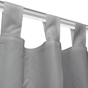 vidaXL Micro Satin Curtains 2 pcs. with Loops 140×175 cm Grey