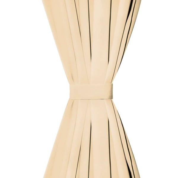 vidaXL Micro-Satin Curtains 2 pcs. with Loops 140x225 cm Beige