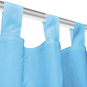 vidaXL Micro-Satin Curtains 2 pcs. with loops 140 x 175 cm Turquoise