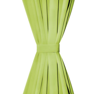 vidaXL Curtains Micro Satin 2 pcs. with Loops 140×245 cm Green