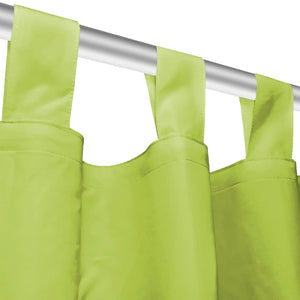 vidaXL Curtains Micro Satin 2 pcs. with Loops 140×245 cm Green