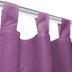 vidaXL Curtains Micro Satin 2 pcs. with Loops 140x225 cm Purple
