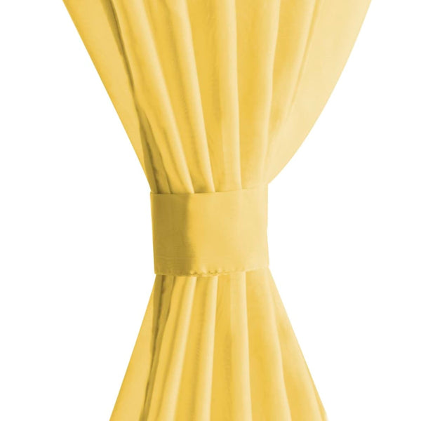 vidaXL Voile Curtains 2 pcs. 140 x 175 cm Yellow