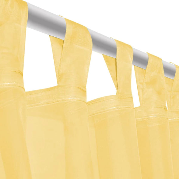 vidaXL Voile Curtains 2 pcs. 140 x 175 cm Yellow