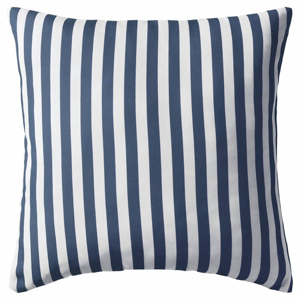 vidaXL Garden Cushions 2 pcs. Striped Pattern 45 x 45 cm Navy Blue