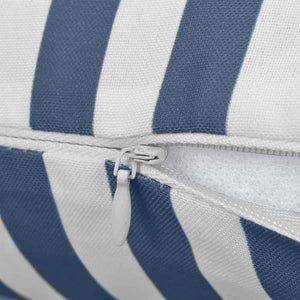 vidaXL Garden Cushions 2 pcs. Striped Pattern 45 x 45 cm Navy Blue
