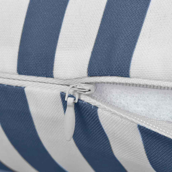 vidaXL Garden Cushions 2 pcs. Striped Pattern 45 x 45 cm Navy Blue