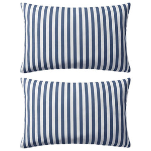 vidaXL Garden Cushions 2 pcs. Striped 60 x 40 cm Navy Blue