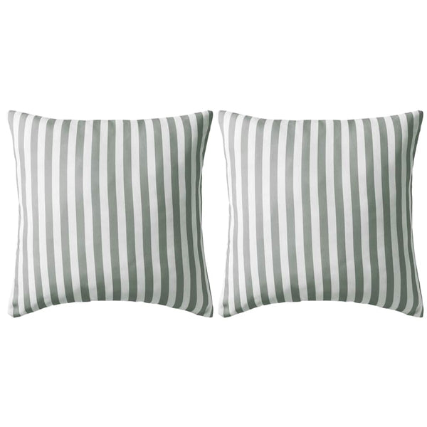 vidaXL Garden Cushions 2 pcs. Striped Pattern 45 x 45 cm Grey
