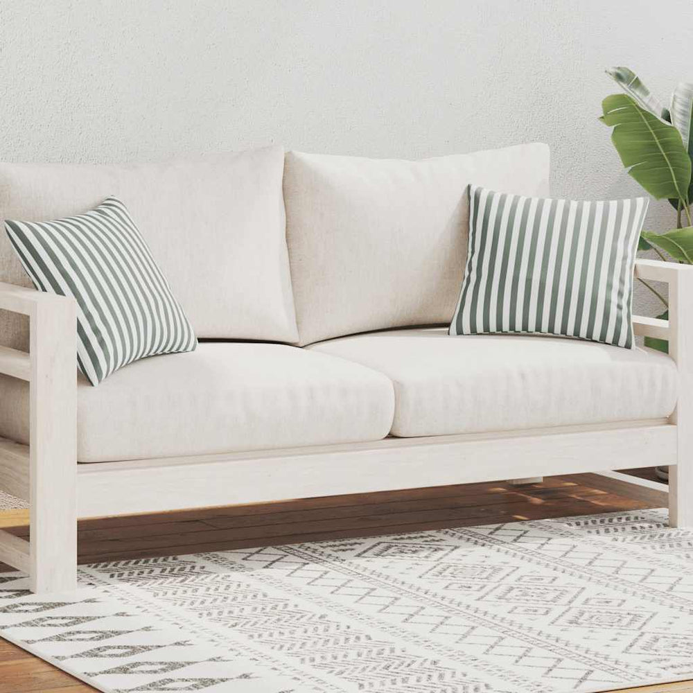 vidaXL Garden Cushions 2 pcs. Striped Pattern 45 x 45 cm Grey
