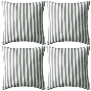vidaXL Garden Cushions 4 pcs. Striped Pattern 45 x 45 cm Grey