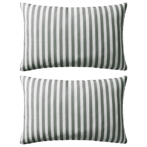 vidaXL Outdoor Cushions 2 pcs. Striped 60 x 40 cm Grey