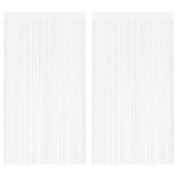vidaXL String Curtain 2 pcs. 100 x 250 cm White