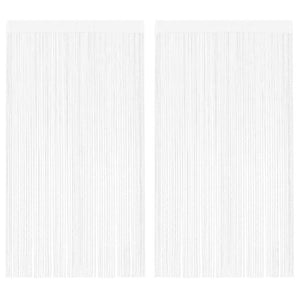vidaXL String Curtain 2 pcs. 100 x 250 cm White