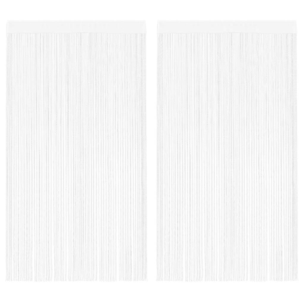 vidaXL String Curtain 2 pcs. 100 x 250 cm White