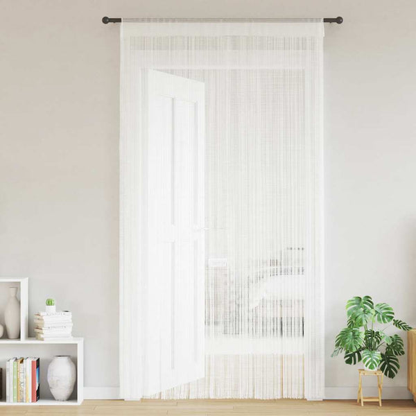vidaXL String Curtain 2 pcs. 100 x 250 cm White