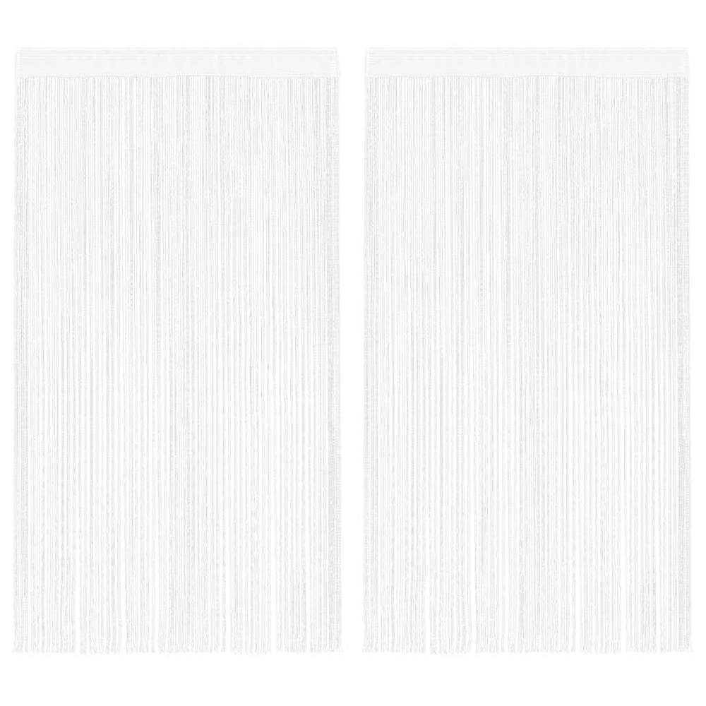 vidaXL String Curtains 2 pcs. 140 x 250 cm White