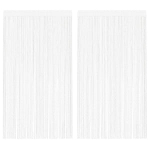 vidaXL String Curtains 2 pcs. 140 x 250 cm White