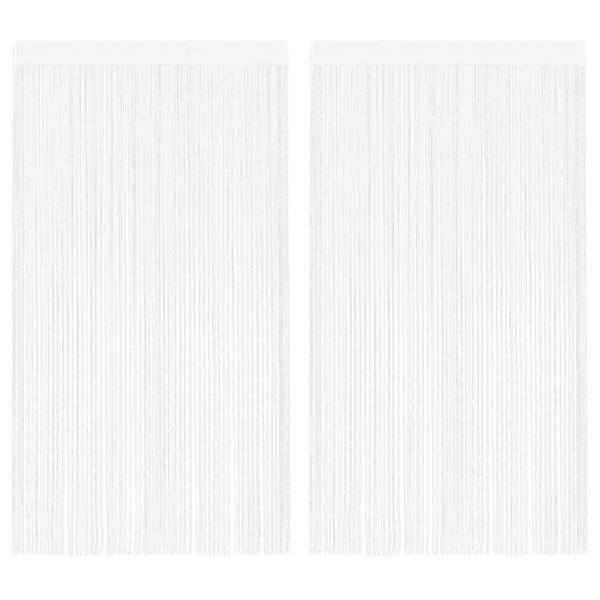vidaXL String Curtains 2 pcs. 140 x 250 cm White