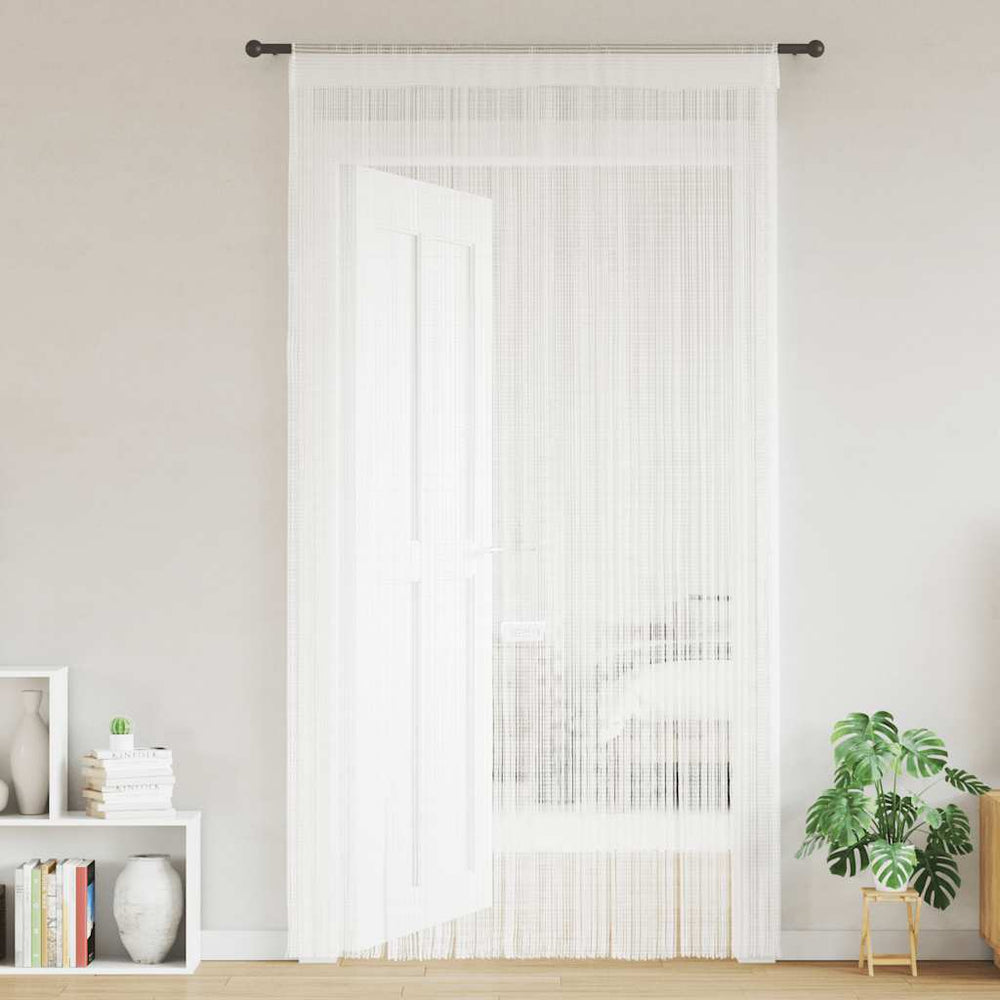 vidaXL String Curtains 2 pcs. 140 x 250 cm White