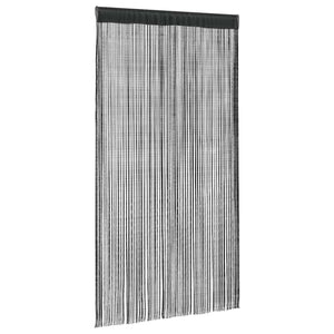 vidaXL String Curtains 2 pcs. 100 x 250 cm Black