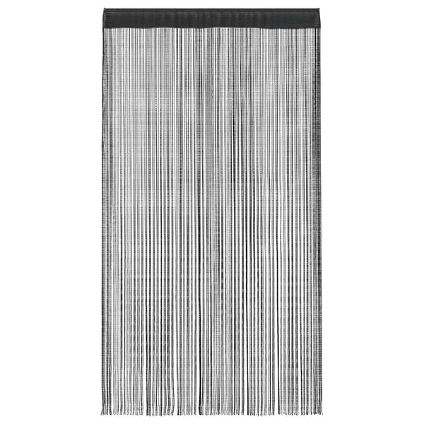 vidaXL String Curtains 2 pcs. 100 x 250 cm Black