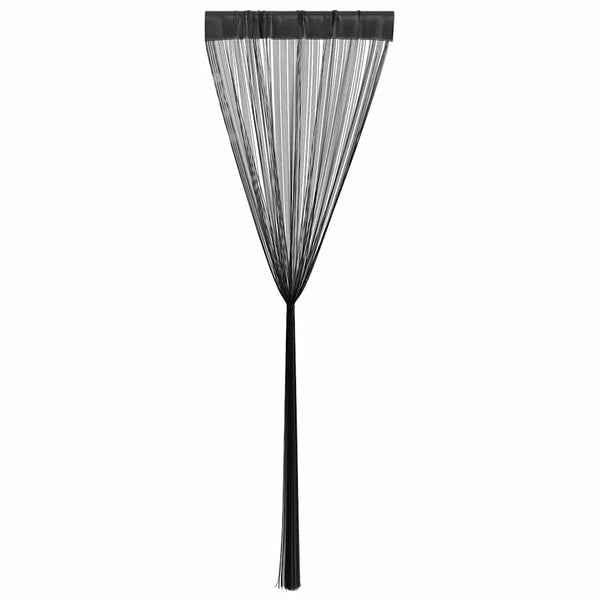 vidaXL String Curtains 2 pcs. 100 x 250 cm Black