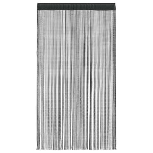 vidaXL String Curtains 2 pcs 140 x 250 cm Black
