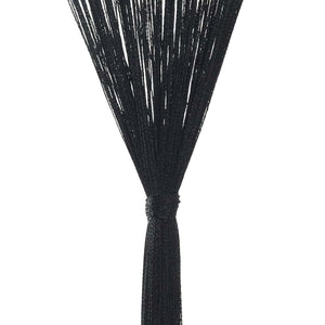 vidaXL String Curtains 2 pcs 140 x 250 cm Black