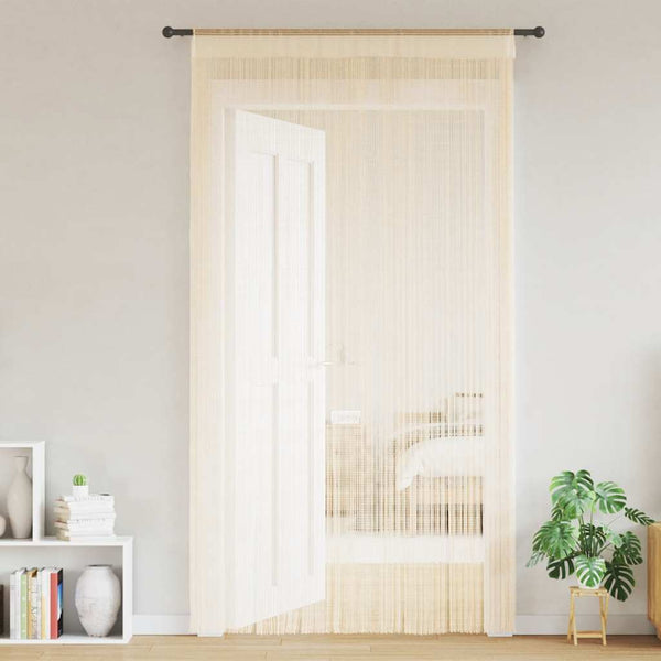 vidaXL String Curtains 2 pcs. 140 x 250 cm Cream