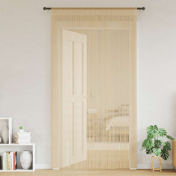 vidaXL String Curtains 2 pcs. 100 x 250 cm Beige
