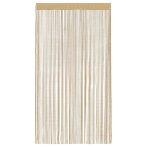 vidaXL String Curtains 2 pcs. 100 x 250 cm Beige