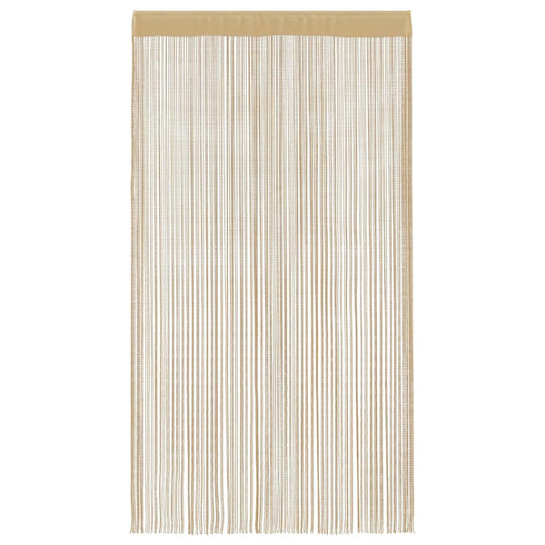 vidaXL String Curtains 2 pcs. 100 x 250 cm Beige