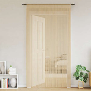 vidaXL String Curtains 2 pcs. 140 x 250 cm Beige