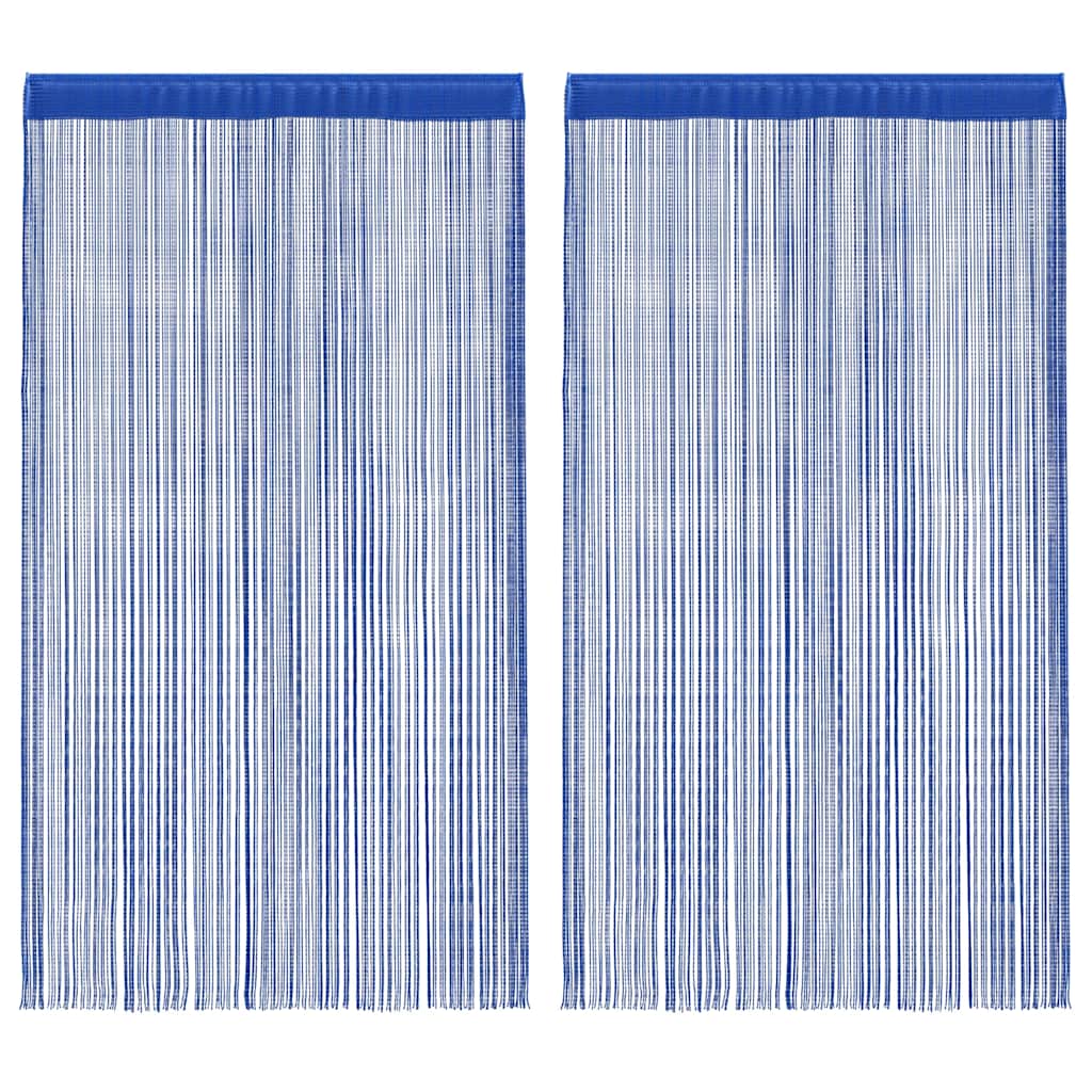 vidaXL String Curtains 2 pcs. 100 x 250 cm Blue