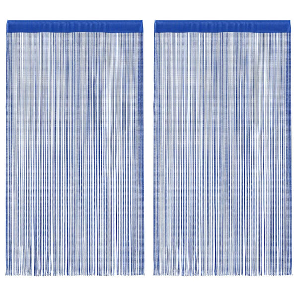 vidaXL String Curtains 2 pcs. 100 x 250 cm Blue