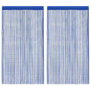 vidaXL String Curtains 2 pcs. 100 x 250 cm Blue