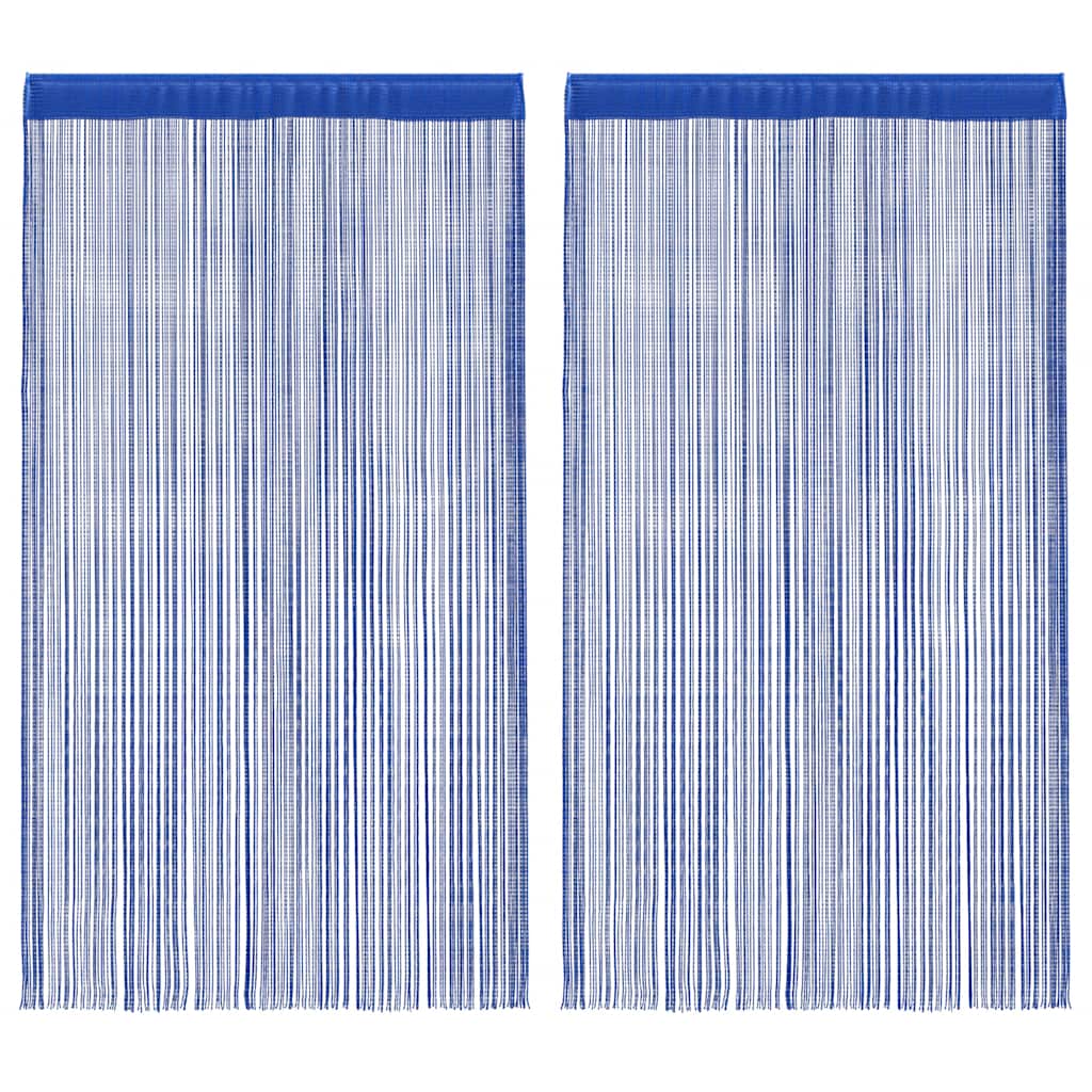 vidaXL String Curtains 2 pcs. 140 x 250 cm Blue
