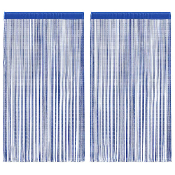 vidaXL String Curtains 2 pcs. 140 x 250 cm Blue