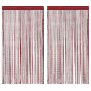 vidaXL String Curtains 2 pcs. 100 x 250 cm Burgundy