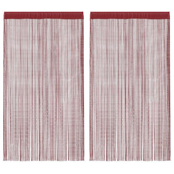 vidaXL String Curtains 2 pcs. 100 x 250 cm Burgundy