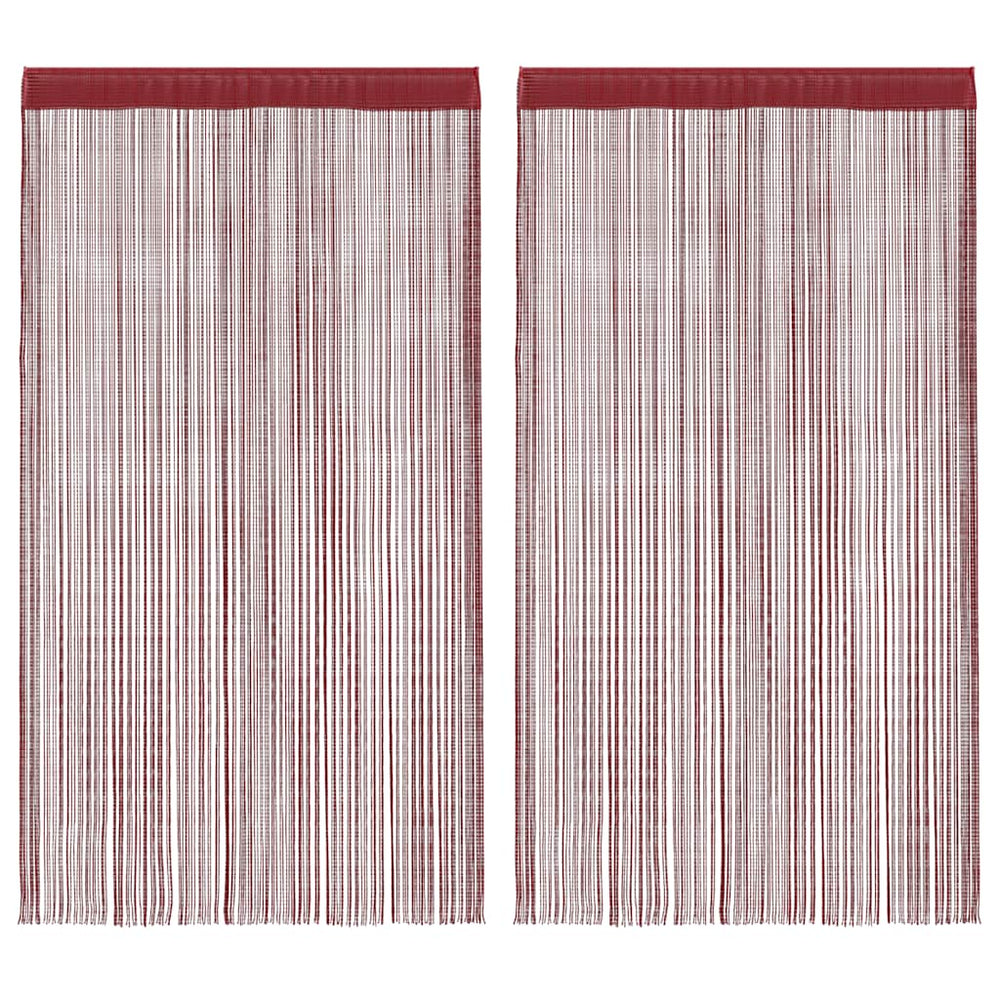 vidaXL String Curtains 2 pcs. 140 x 250 cm Burgundy