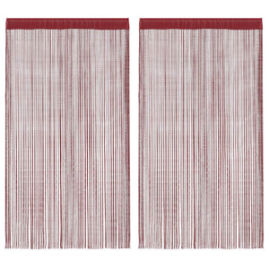 vidaXL String Curtains 2 pcs. 140 x 250 cm Burgundy