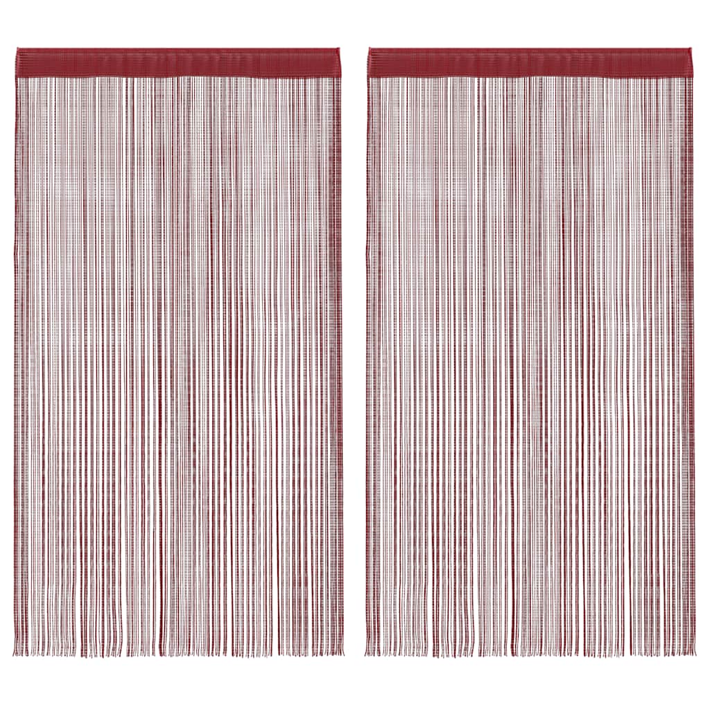 vidaXL String Curtains 2 pcs. 140 x 250 cm Burgundy