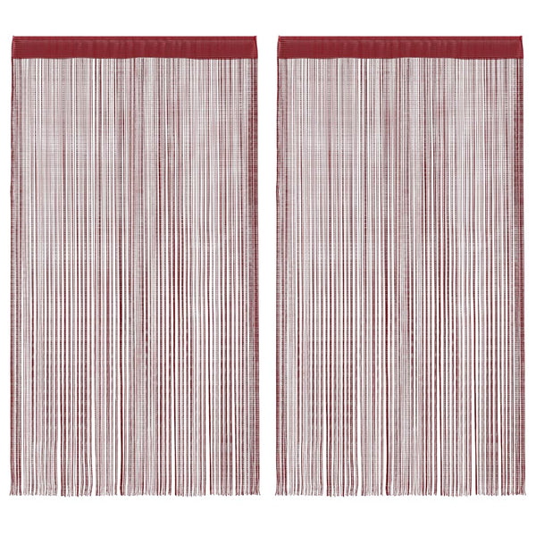 vidaXL String Curtains 2 pcs. 140 x 250 cm Burgundy