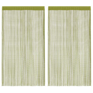 vidaXL String Curtains 2 pcs. 140 x 250 cm Green