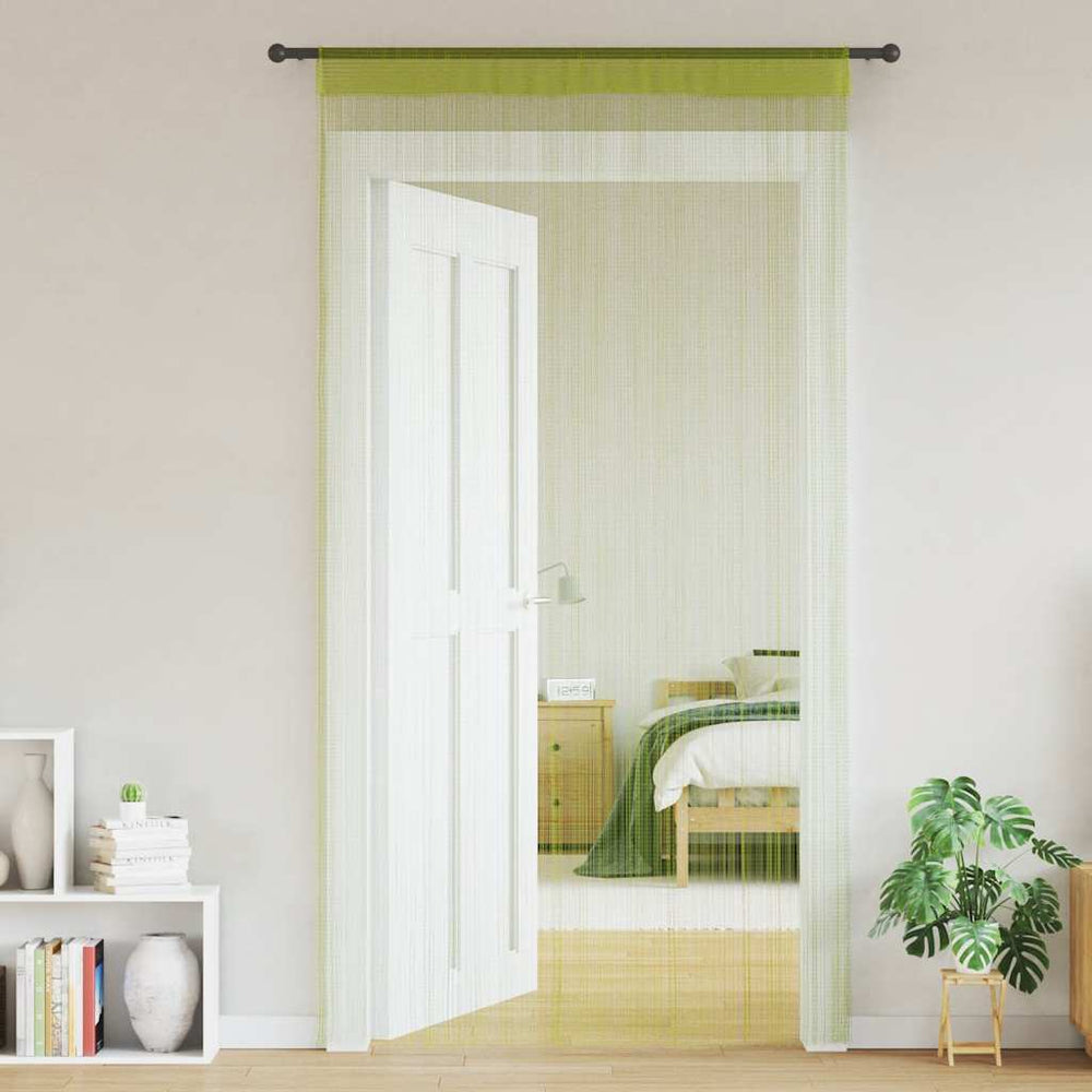 vidaXL String Curtains 2 pcs. 140 x 250 cm Green